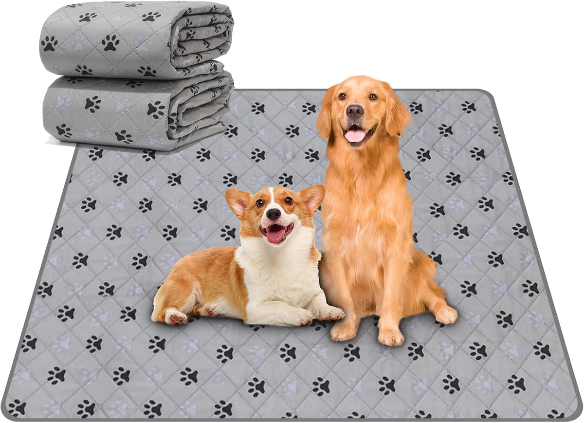 2 Pack 72"x 72" Waterproof Non Slip Wee pad，Reusable Washable Pee - 36x41 Inch (Pack of 2)
