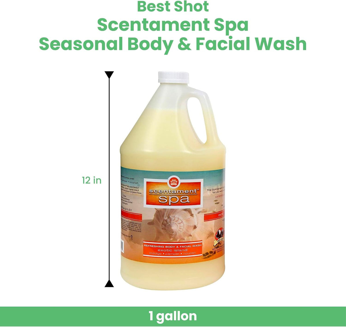 Best Shot Pet Scentament Spa Seasonal Facial & Body Wash - Exotic Island / 128 Fl Oz - image 2