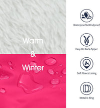 Dog Winter Coat with Harness Built in - Medium(Chest:20.9 in) / Rosered - image 3