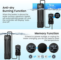 hygger Aquarium Heater 300W/500W/800W/1000W - Black-300W for 40-80 Gallon - image 4
