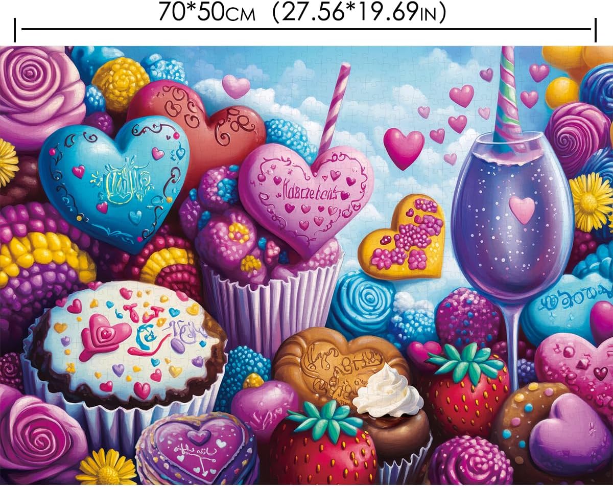 1000 Piece Puzzles for Adults, Premium Magic Book Jigsaw Puzzle – Fun for Kids & Family - Chocolate Delight - image 2