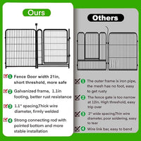 Tall Garden Fence,Wide Gate Low Threshold Fence for Garden, 32in(H) 4 Panels Total 8.9 Ft(L) Animal Barrier Fence, Flower Bed Fencing, Dog Fences Outdoor for Yard