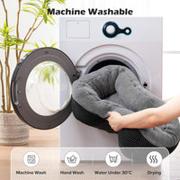 Medium Dog Beds for Medium Dogs Washable - S (20"x19"x6") / Black - image 3