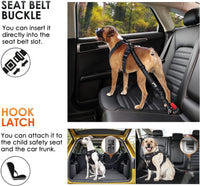 SlowTon Dog Car Seat Belt - Black / 35.5in- 1 Pack - image 3
