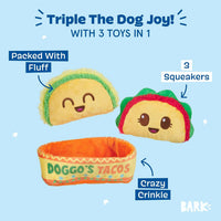 BarkBox Barker's Dozen Donuts 4-in-1 Interactive Plush Dog Toy – Essentials for Dogs - Doggo's Tacos - image 4