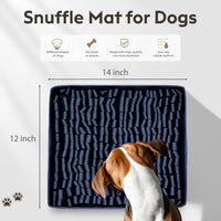 FunFurry Snuffle Mat for Dogs, Dog Puzzle Mat - Navy / 14" X 12"-Portable - image 2