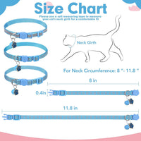 BINGPET Halloween Cat Collar Breakaway - Reflective (Blue) - image 4