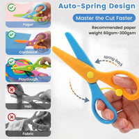 LovesTown 8PCS Kids Safety Scissors, Blunt Tip, Anti-Pinch - image 3