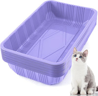 Tessco for you 30 Pack Disposable Litter Boxes for Cats - Light Purple