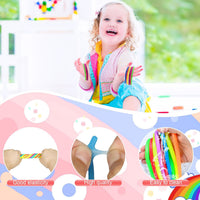 100 PCS Colorful Stretchy Fidget Strings Sensory Toys - image 3