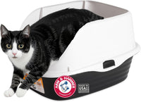 Arm & Hammer Rimmed Cat Litter Box with High Sides and Microban
