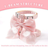 Tensho Pink Bow Cat Harness and Leash Set, Escape Proof - Pink Bow / S - image 3