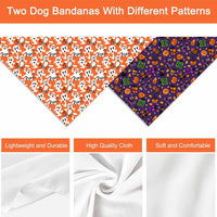 Halloween Dog Bandanas 2 Pack Reversible Triangle Scarf – Essentials for Dogs - Halloween - image 3