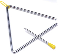 6 Inch Musical Steel Triangle Percussion Instrument With Striker – Fun for Kids & Family - 7 Inch - image 3