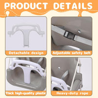 Foldable Toddler Swing Set for Indoor & Outdoor Use – Fun for Kids & Family - Gray - image 3