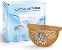 Floating Betta Hide & Shrimp Cave, 3D Printed Aquarium Decor - Wood - image 3