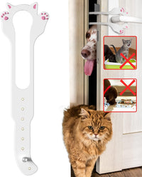Cat Door Latch Holder, 8 Adjustable Sizes Flexible Cat Door Stopper – Essentials for Cats - 1*white