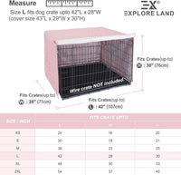 Explore Land Dog Crate Cover - Princess Pink / 42.0"L x 28.0"W x 30.0"H - image 2