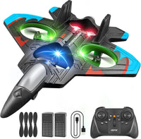 4DRC V32 Foam Remote Control Airplanes RC Planes for Kids Adults - Light Blue-2 Batteries