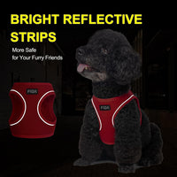 Fida Cat Harness and Leash Set for Walking Kitten and Puppy - S (Neck:12.6"-13.8"; Girth:16.1"-17.7") / Fiery Red - image 4
