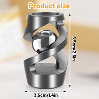DOLASEV kinetic spinning desk toy in CNC machined metal, rose gold - view 14