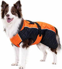Dog Coat Dogs Jacket Waterproof Reflective Adjustable Dog-Winter - Orange / Large(chest 25~29in)