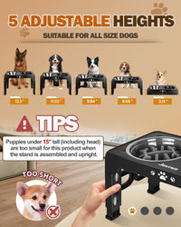 Elevated Dog Bowls for Medium Large Size Dogs - Black / Medium Large / 1 Basic&1Slow Bowl - image 2