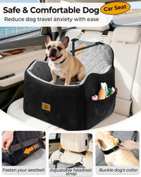Dog Car Seats for Small Dogs Up to 35 lbs - Black-Grey - image 4