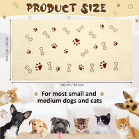 Irenare 12 Pack Dog Bath Towel Set 20'' x 39'' Microfiber - Beige - image 2