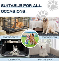 Bubble bear Dog Crate Mat, Ultra Soft - Upgraded Thick Black / 30.0"L x 19.0"W - image 4