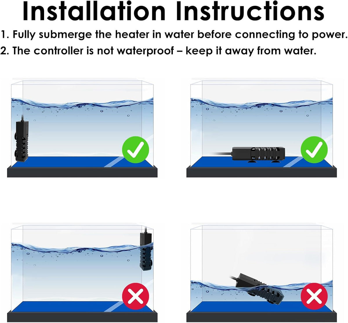 25W Aquarium Heater, Adjustable Small Fish Tank Heater - For 1-5 Gal - image 4