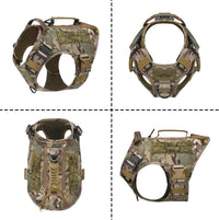 Tactical Dog Backpack Harness for Large Breed Original Design Metal - XL / Camouflage (vest only) - image 3