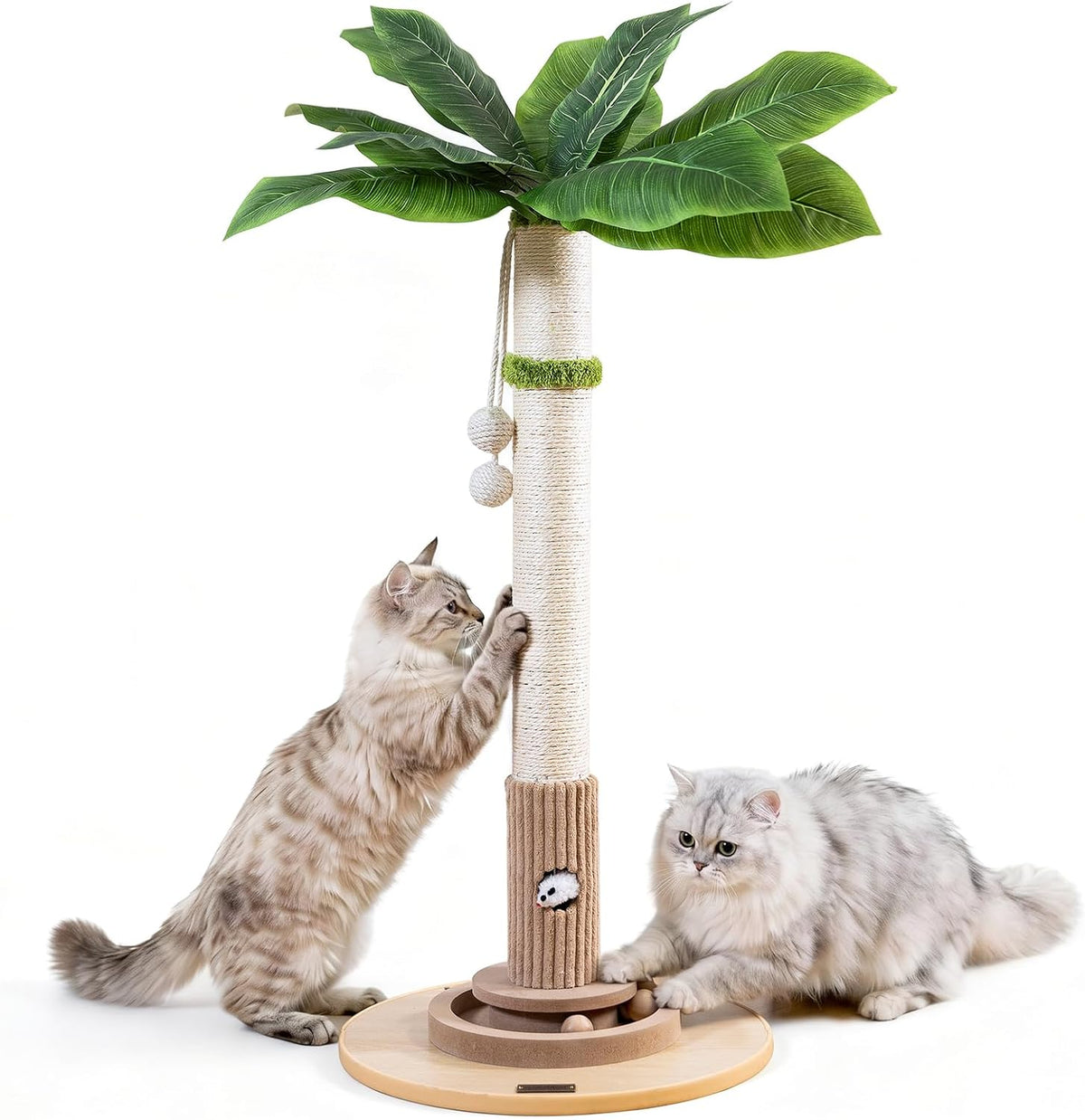 Tall Cat Scratching Post, Cat Toys - Beige