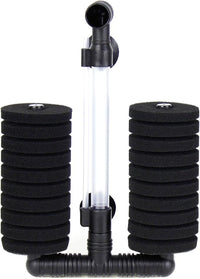 AQUANEAT 1 Pack Double Bio Sponge Filter, for Fry, Betta, Shrimp, Nano, Aquarium Fish Tank (Middle up to 55Gal)