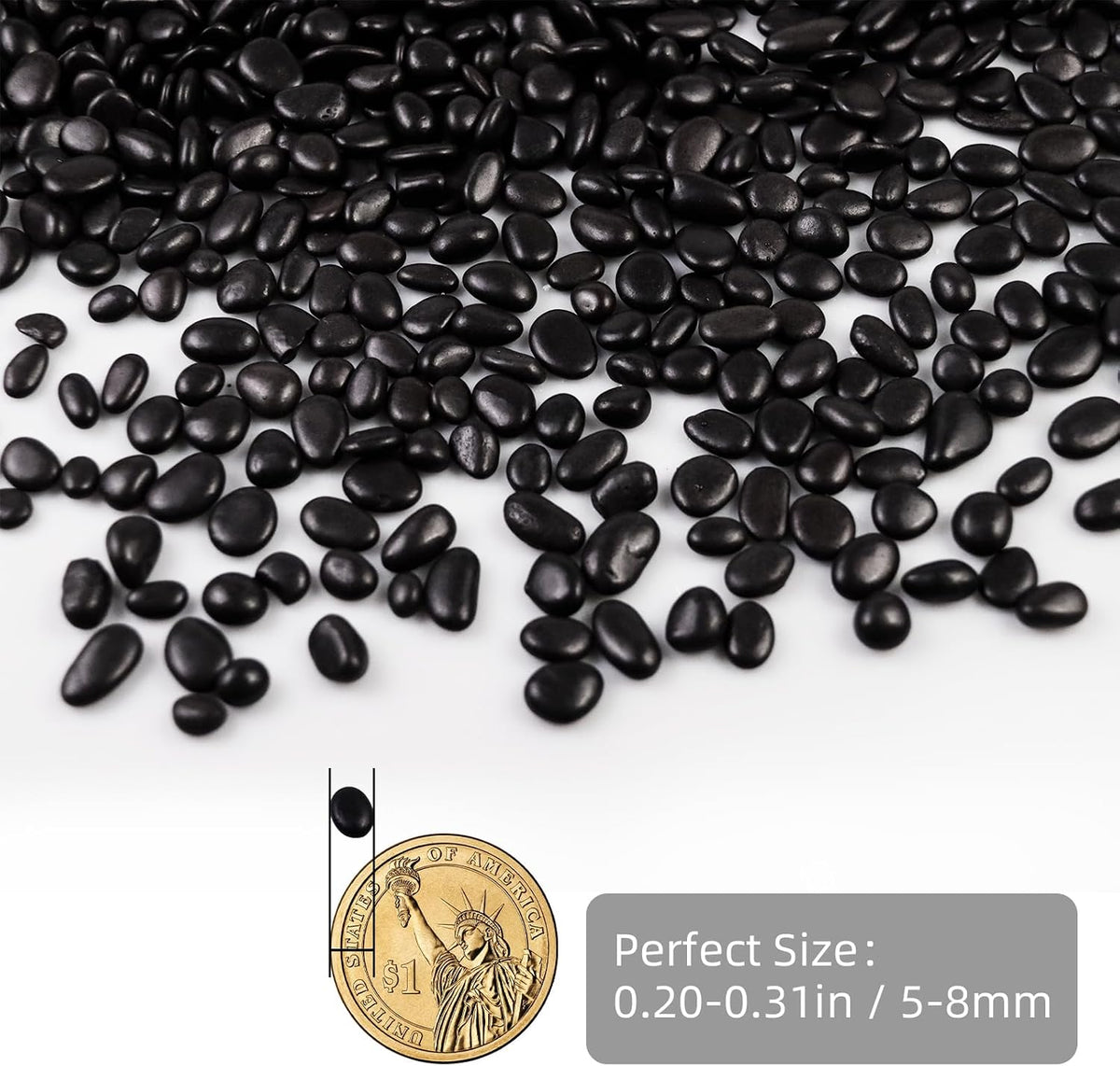 Silica Gravel, Multi-Purpose Mixed Silica Sand for Fire Pits - 5LB / Black - image 2
