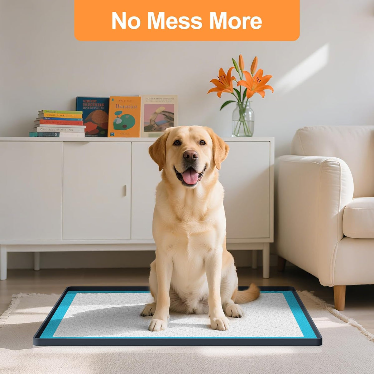Pee Pad Tray Holder for Dogs - Dark Gray / 25"L x 25"W - image 4