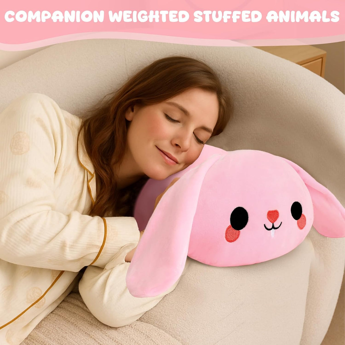 TOYSYM Weighted Stuffed Animals - Bunny / Large - image 3