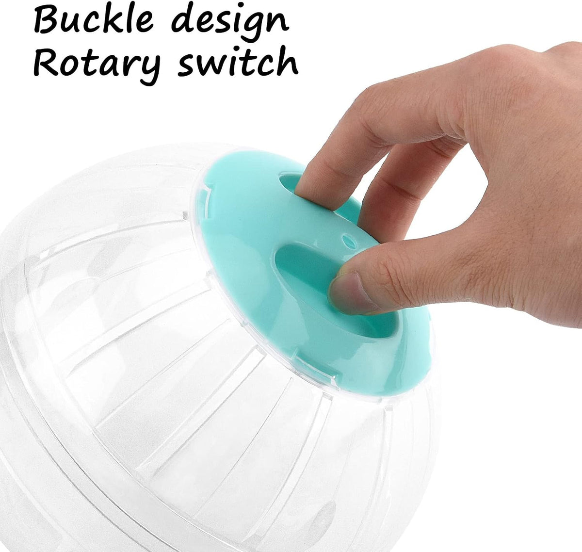 Hamster Exercise Ball, 5.7 Inch Transparent Running Wheel,Blue – Essentials for Small Pets - Blue / 5.7inch - image 4