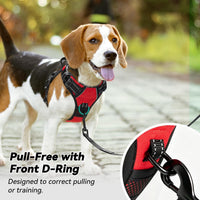 PoyPet No Pull Dog Harness Medium with Front Clip & Neck Release - S / Red - image 3