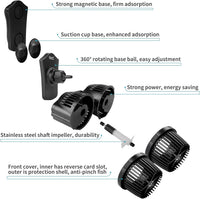 hygger 2100GPH Double Head Aquarium Wave Maker - 4200GPH 12W, for 110~240Gal - image 4