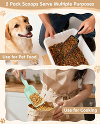 2-Pack Dog Food Scoop 1 Cup - Black and Green - image 2