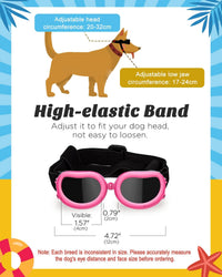 Lewondr Small Dog Sunglasses UV Protection Heart Shape Dogs Goggles - Pink / Solid - image 3