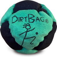 DIRTBAG All Star Footbag 3 Pack with Pouch, 100% Handmade - green/black w/black pouch - image 2