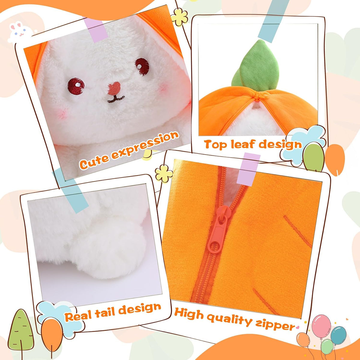 MIAODAM 11 inch reversible Halloween bat plush in purple - view 35
