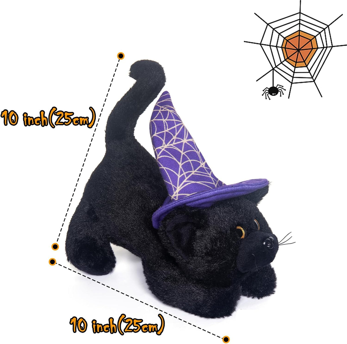 My OLi 9 inch Halloween plush bears 2 pack in pumpkin and wizard costumes with flip-top hats - view 18