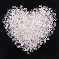 WAYBER 1 Lb/460g Natural White Clear Quartz Crystal Stones Irregular Aquarium Pebble Decorative Rocks Gravels Sands for Turtle Tank//Terrarium/Flowerpot/Vase Decoration (Fill 1 Cup)