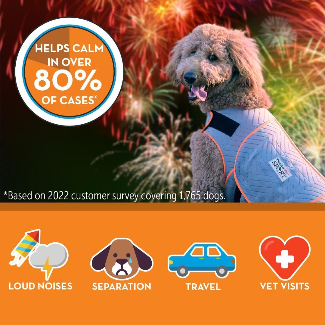 ThunderShirt for Dogs Calming Anxiety Vest, Platinum Sport - Medium / Platinum - image 3