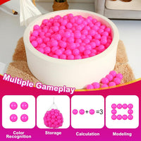 Realhaha plastic ball pit balls, 2.76 inches, in blue, pink, purple and yellow - view 12