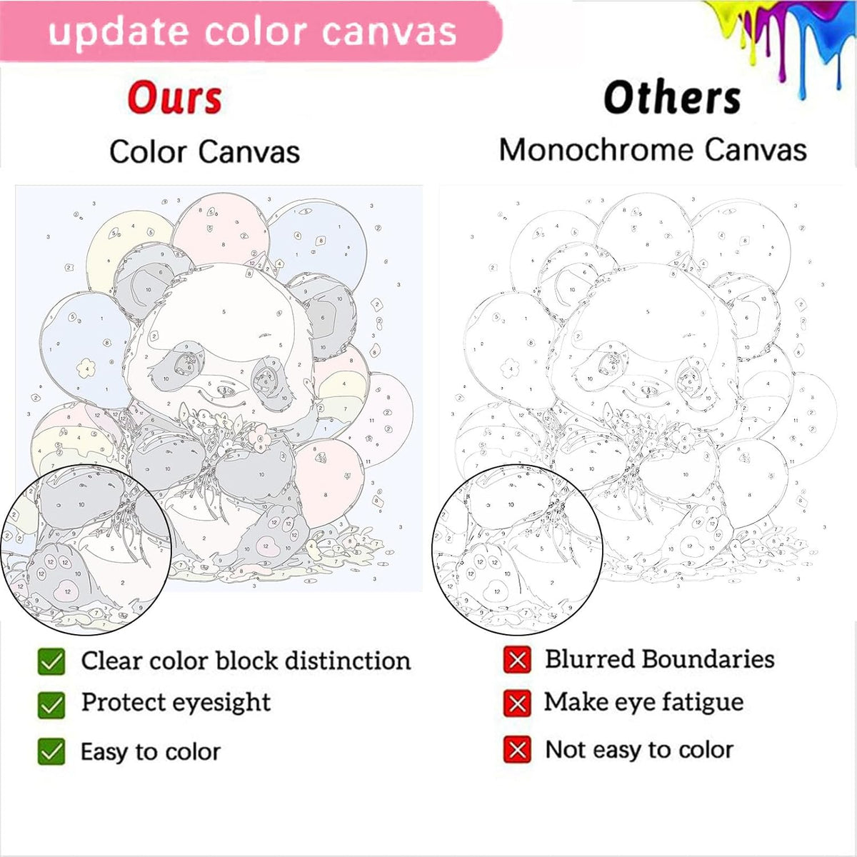 4 Pack Butterfly Paint by Number for kids Wooden Frame - BKH953+BKH954+BKH955+BKH956 - image 3