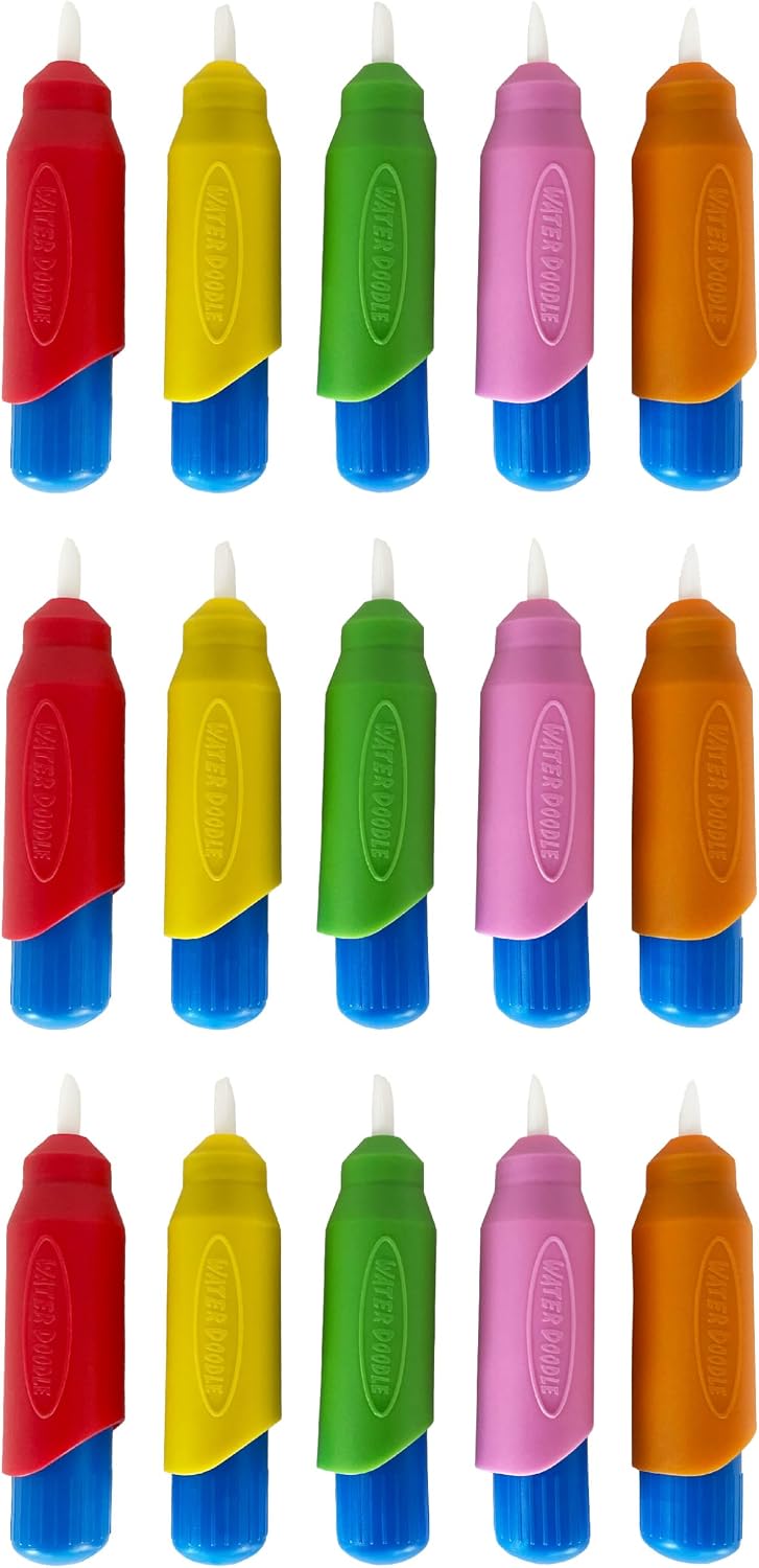 5 Multi-Color Aqua Brushes, Paint with Water Brush Set - 15